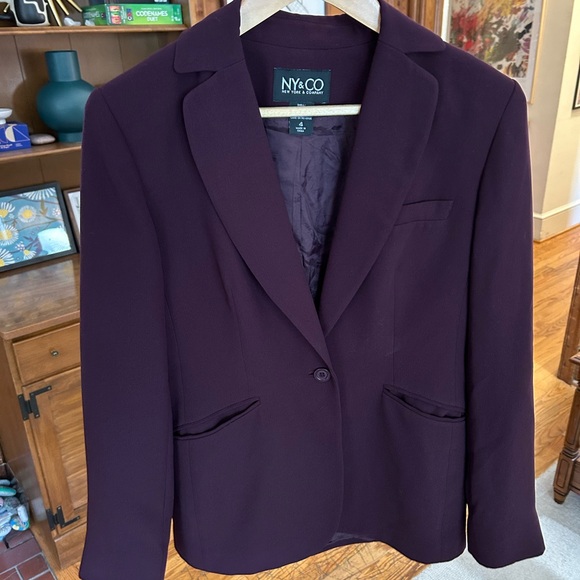 New York & Company Jackets & Blazers - New York & Company Deep Purple Blazer